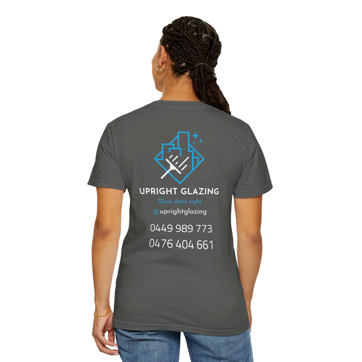 Custom Business T-shirt for Upright Glazing, Unique Gift, Casual Wear, Branded Merchandise, Unisex Apparel