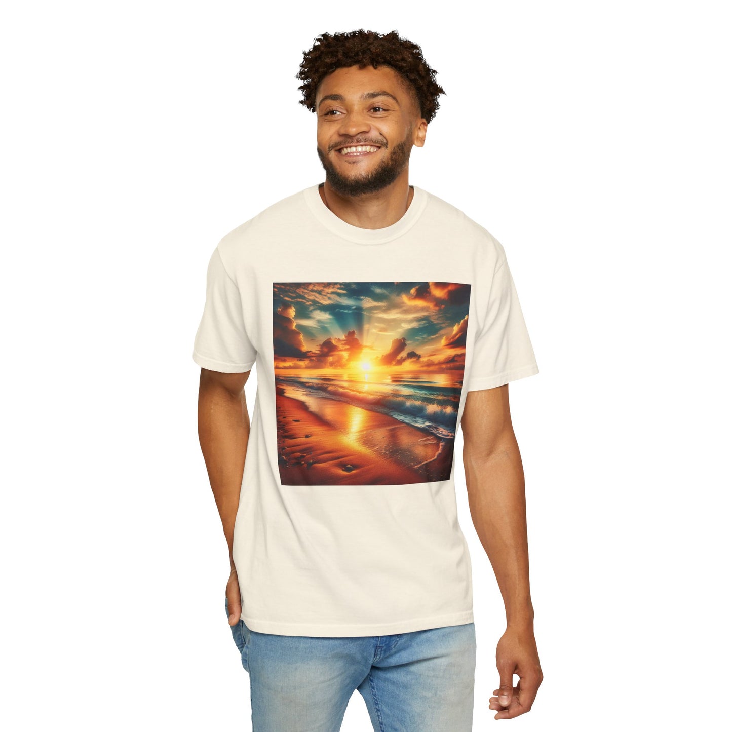 Sunrise at the beach, Unisex T-shirt - Original Prints Co