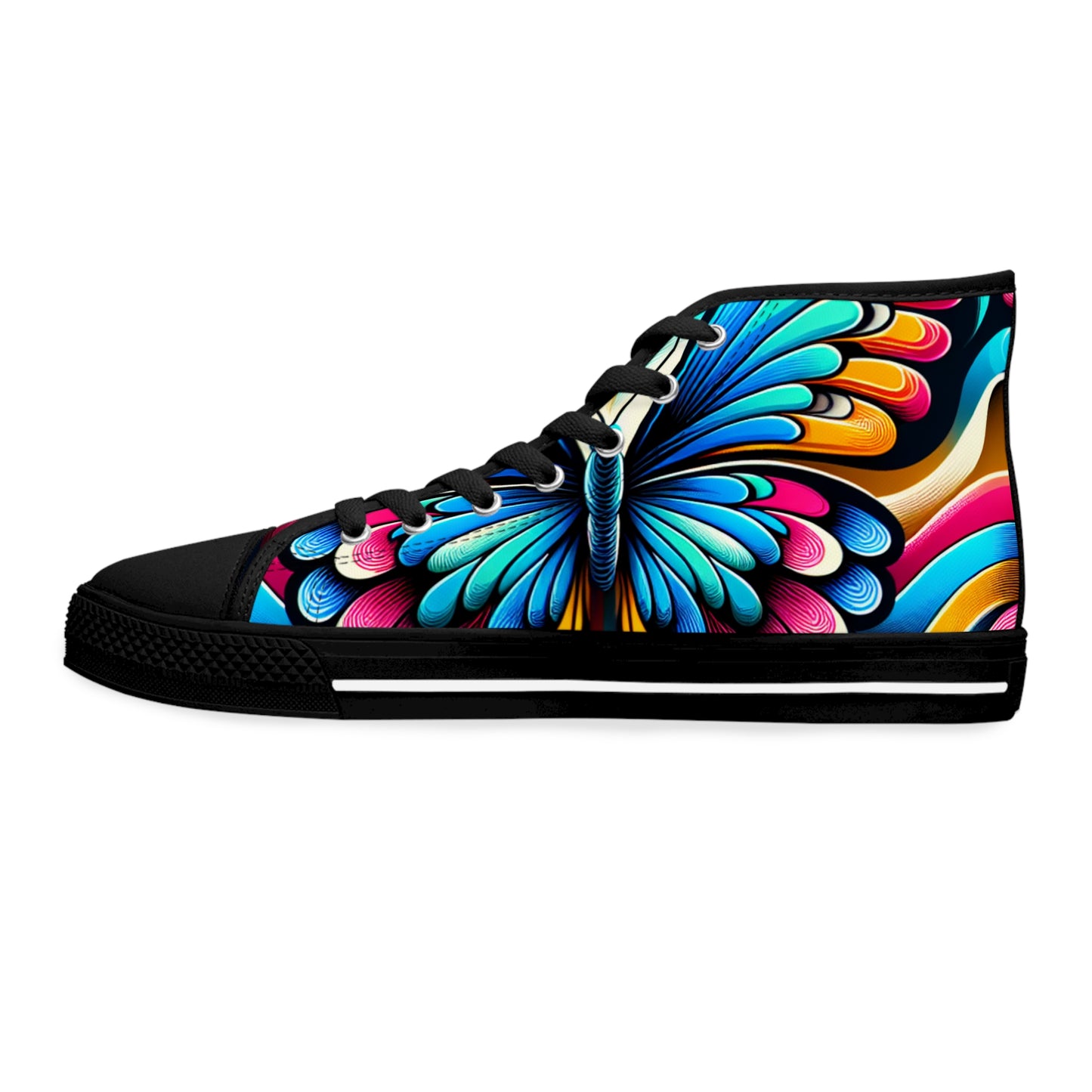 Colorful Butterfly High Top Sneakers for Women - Original Prints Co