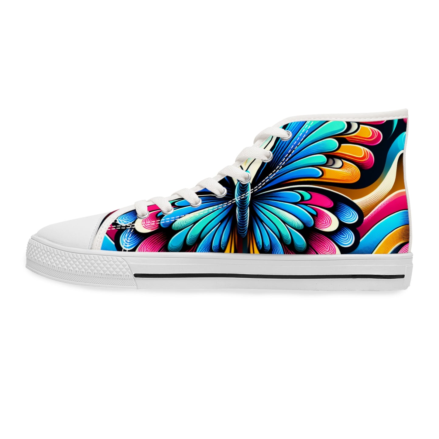 Colorful Butterfly High Top Sneakers for Women - Original Prints Co