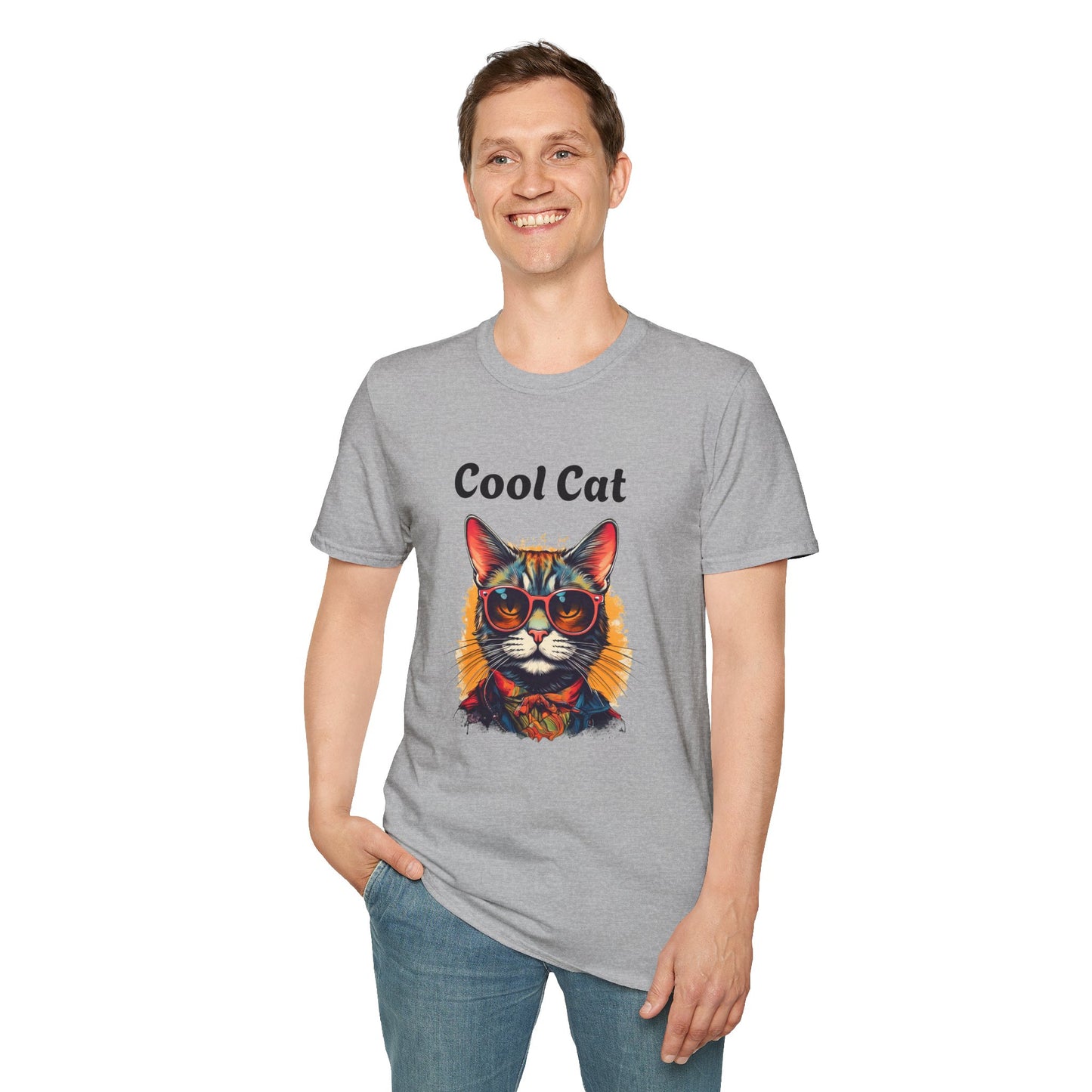 Cool Cat Unisex Softstyle T-Shirt