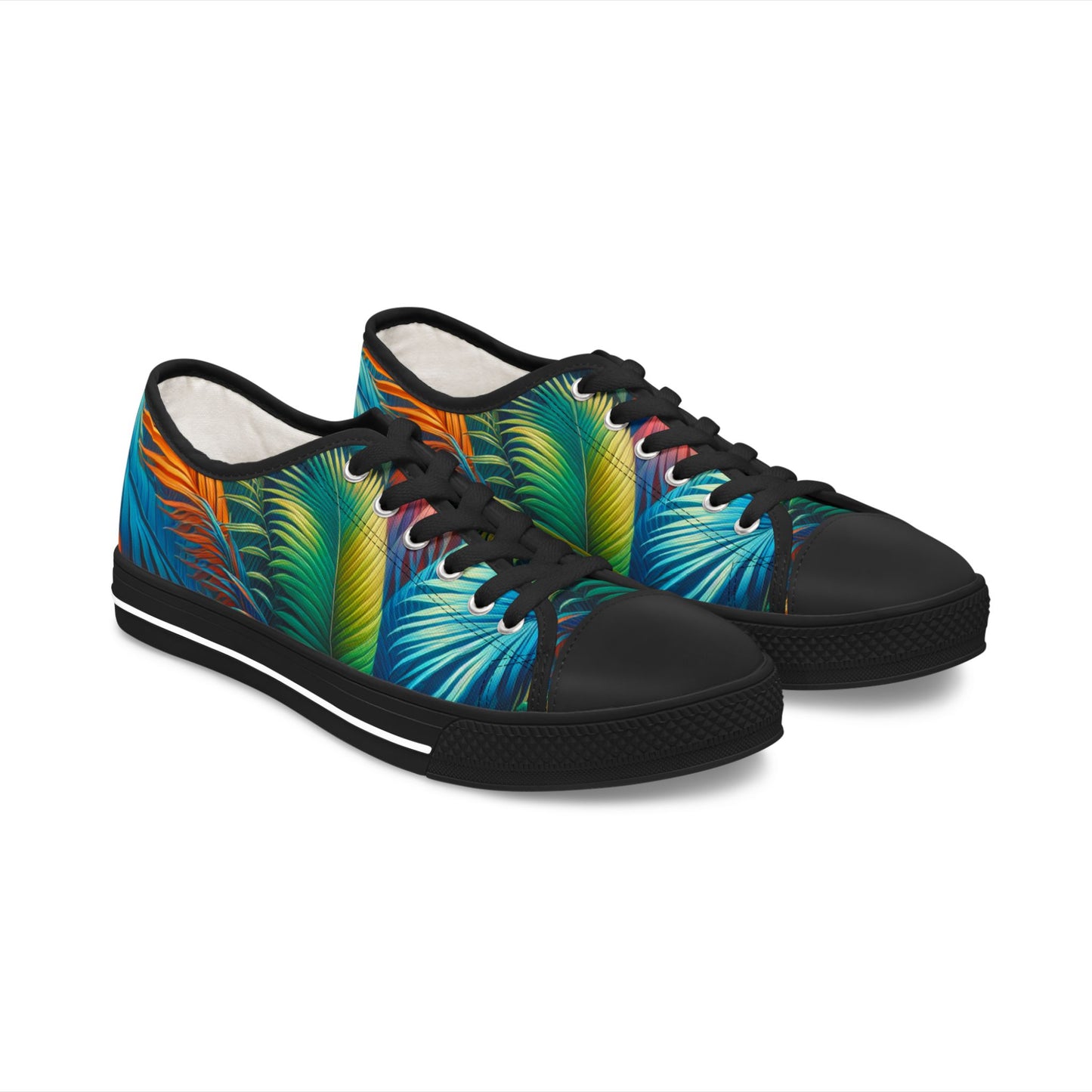 Tropical Leaf - Women's Low Top Sneakers