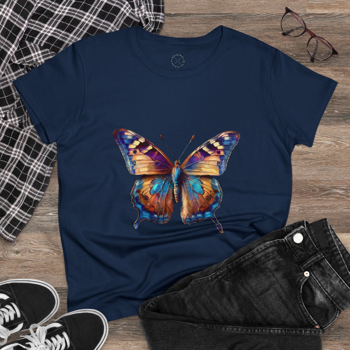 Women's Cotton Tee, Butterflies