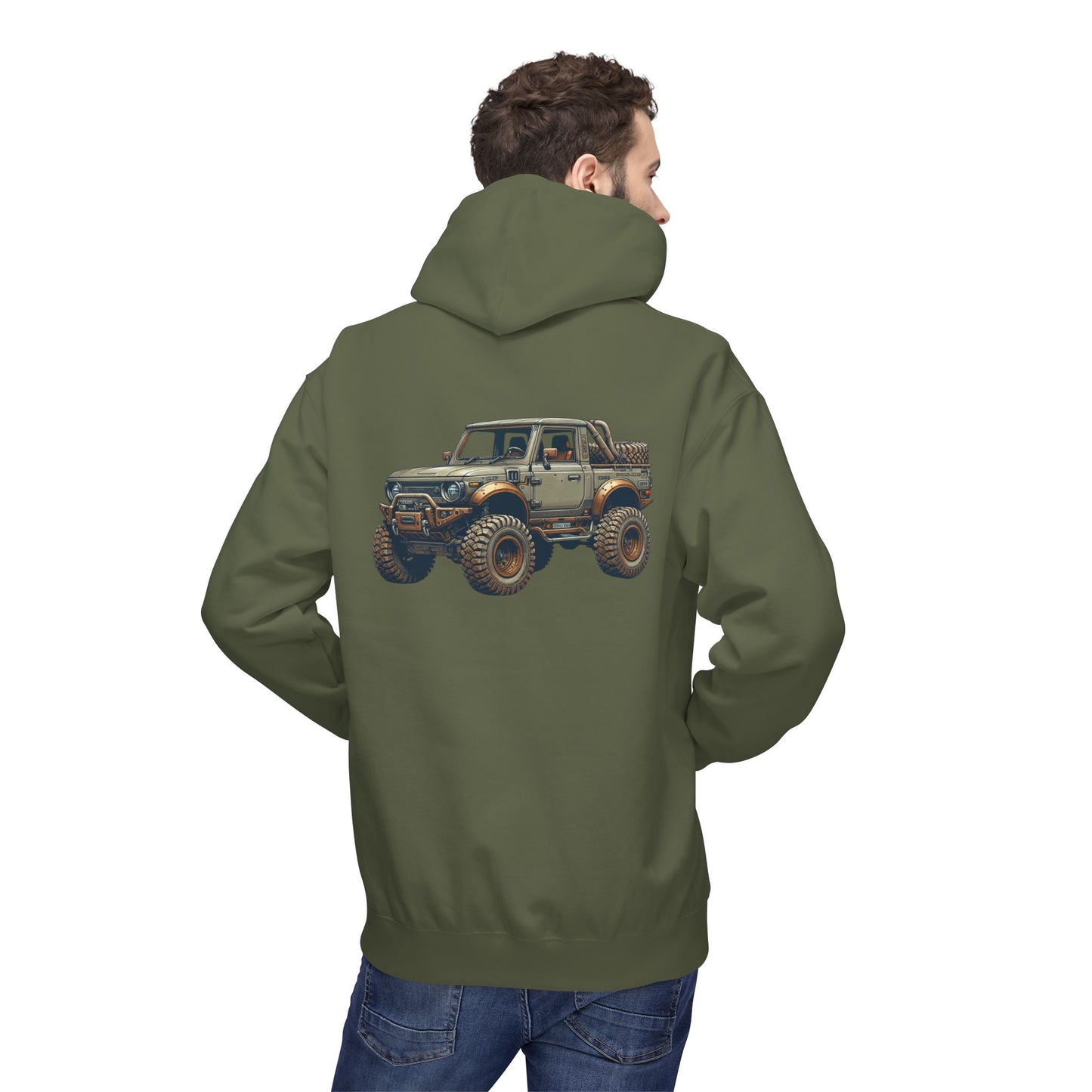 Mud Slinging Unisex Midweight Fleece Hoodie - Perfect for Off-Road Enthusiasts