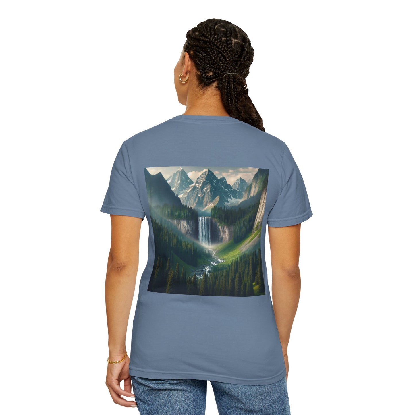 Hiking, Waterfall, Unisex T-shirt