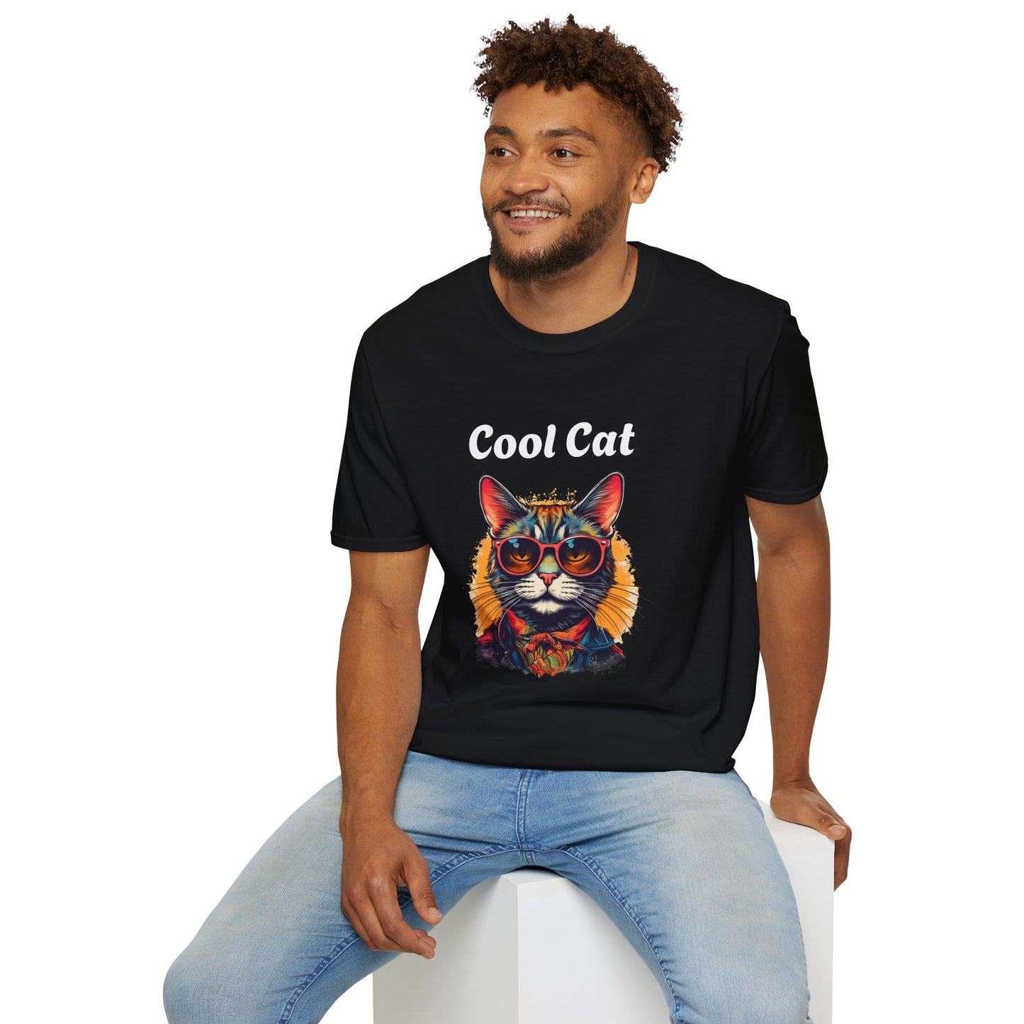 Cool Cat Unisex Softstyle T-Shirt