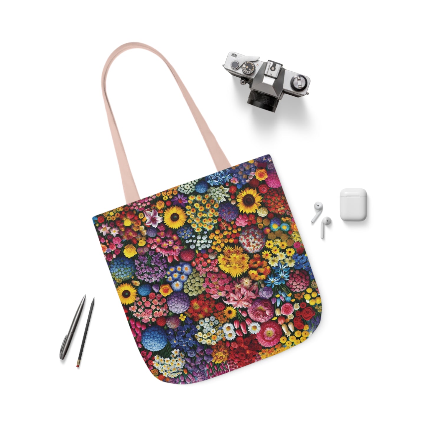 Canvas Tote Bag, Flowers