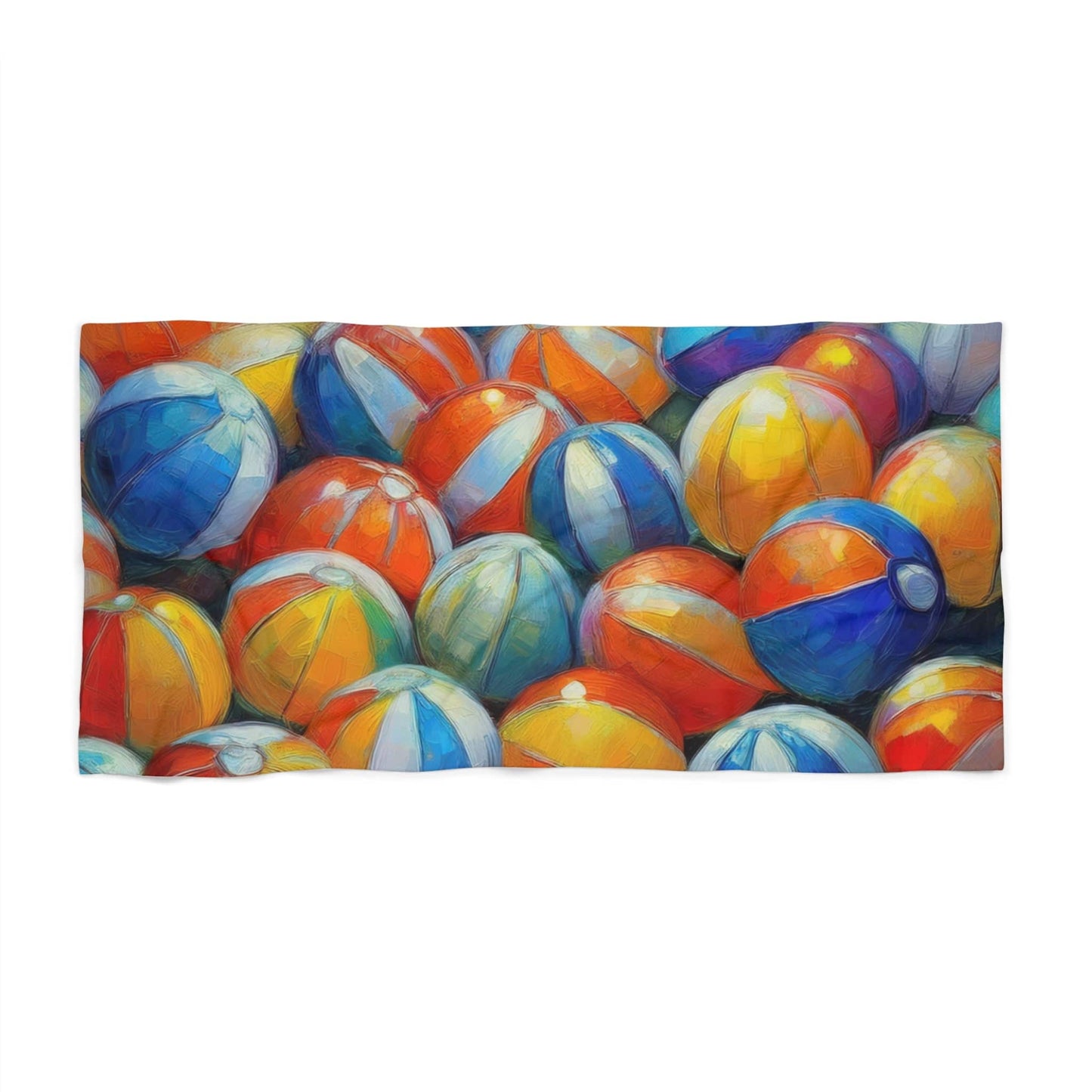 Beach Towel, Beach Ball Print