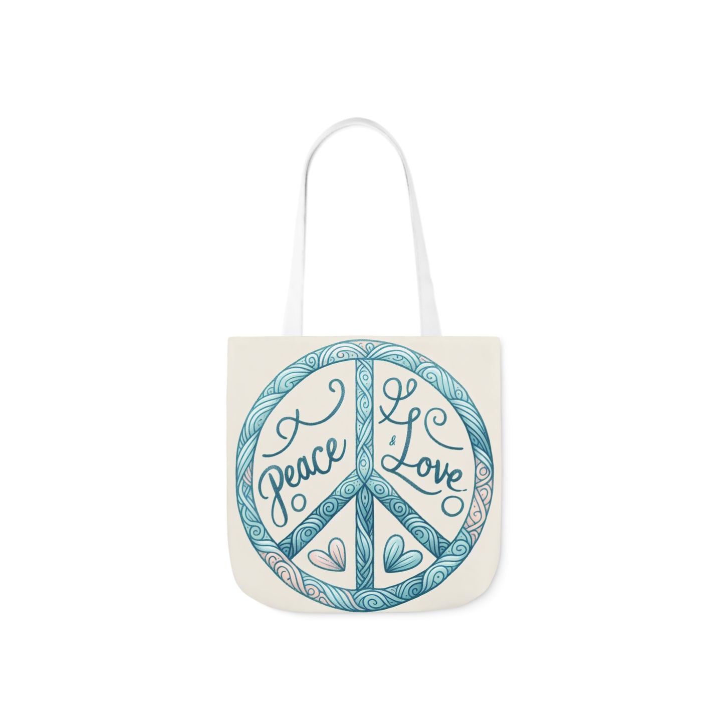 Peace & Love, Canvas Tote Bag.