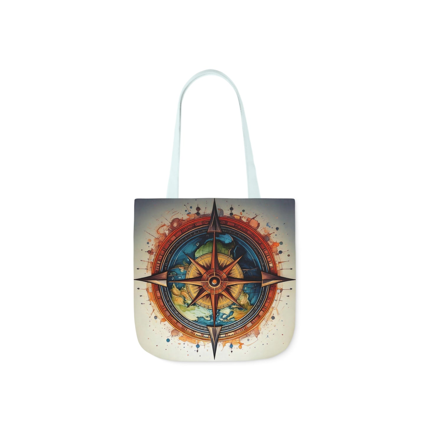 World Compass, Canvas Tote Bag.