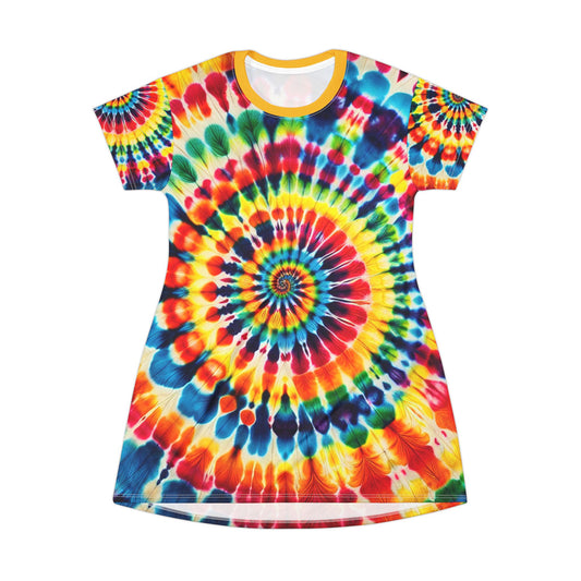 Tye Dye Rainbow, T-Shirt Dress