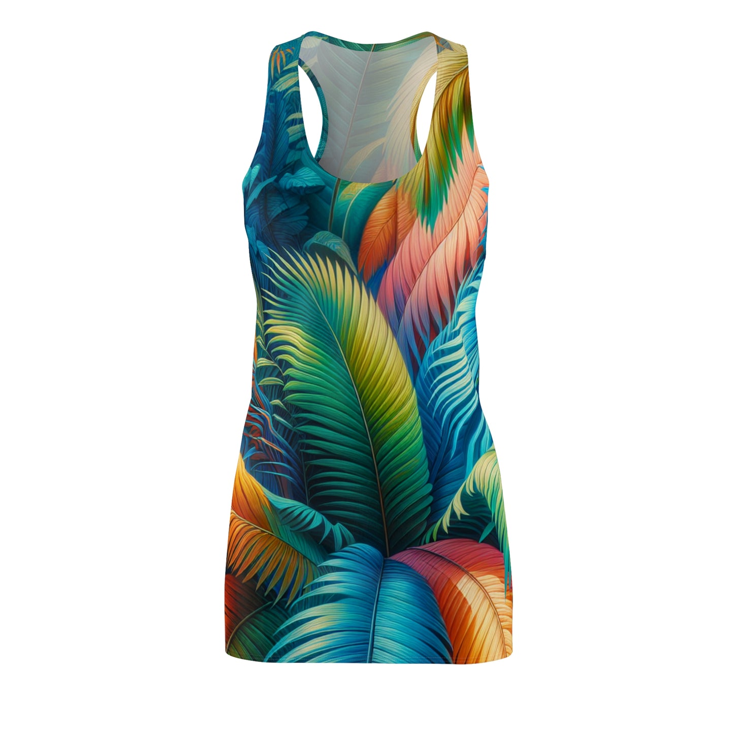 Tropical Leaf Racerback Dress for Women