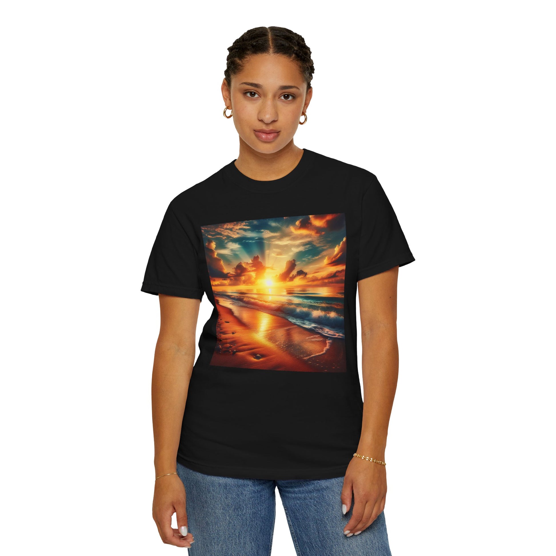 Sunrise at the beach, Unisex T-shirt - Original Prints Co