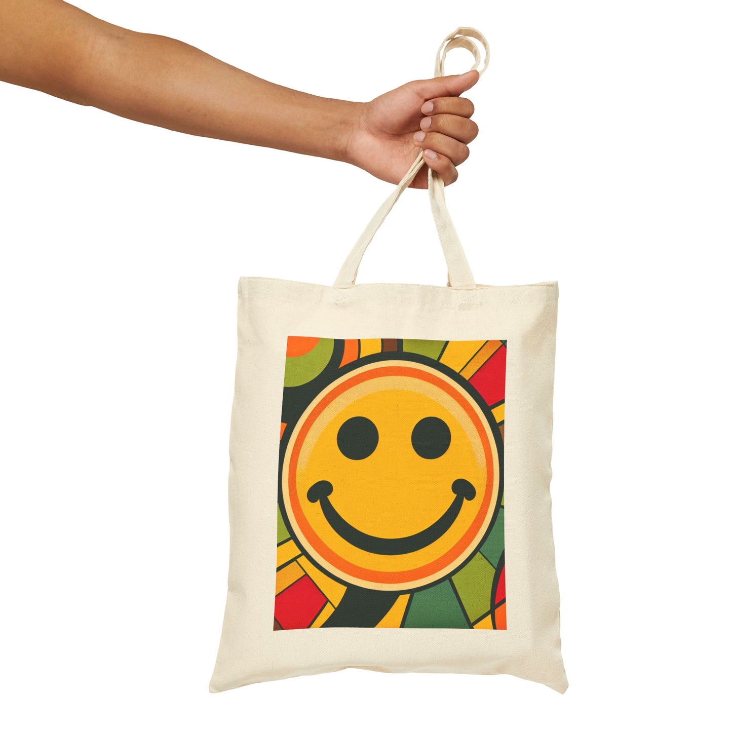 Smile, Cotton Canvas Tote Bag