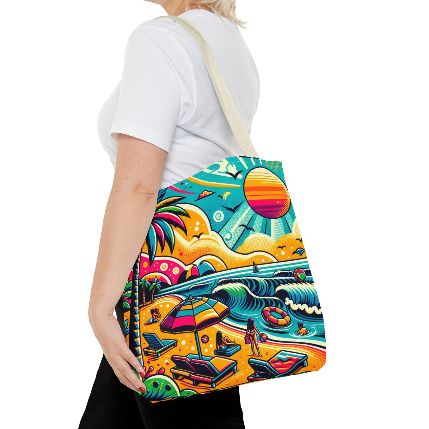 Tote Bag, Beach Print