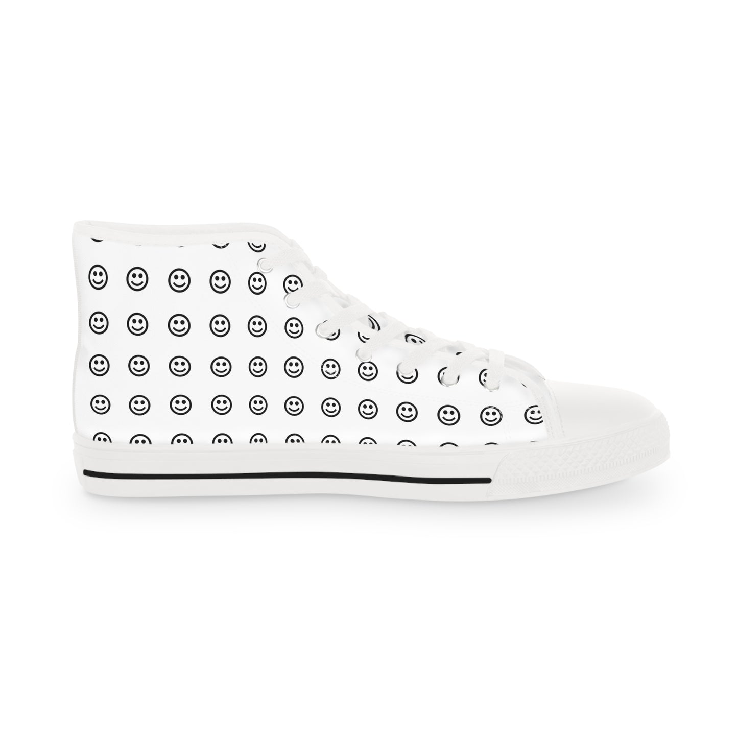 Smiley Face High Top Sneakers for Men