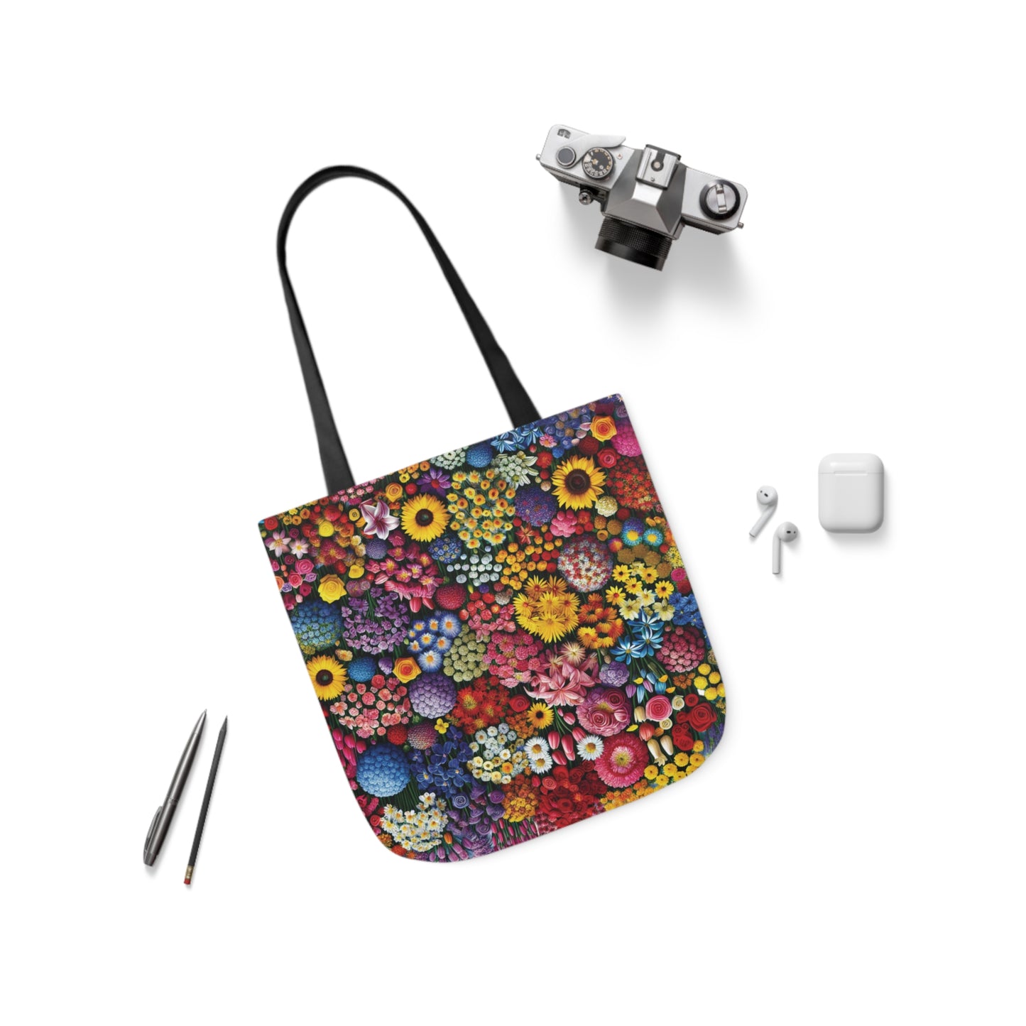 Canvas Tote Bag, Flowers