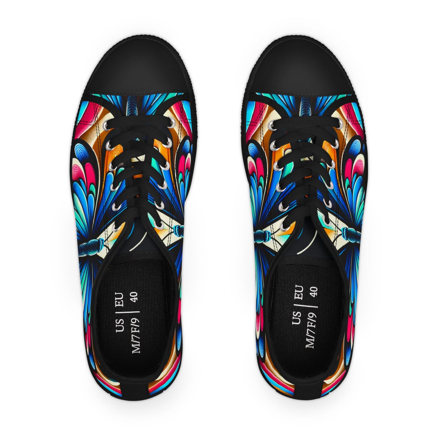 Colorful Butterfly Women's Low Top Sneakers