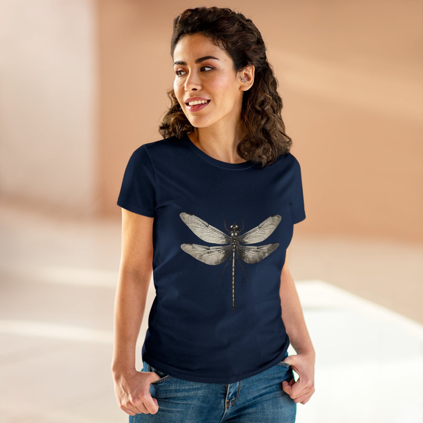 Women's Cotton Tee, Dragon Fly