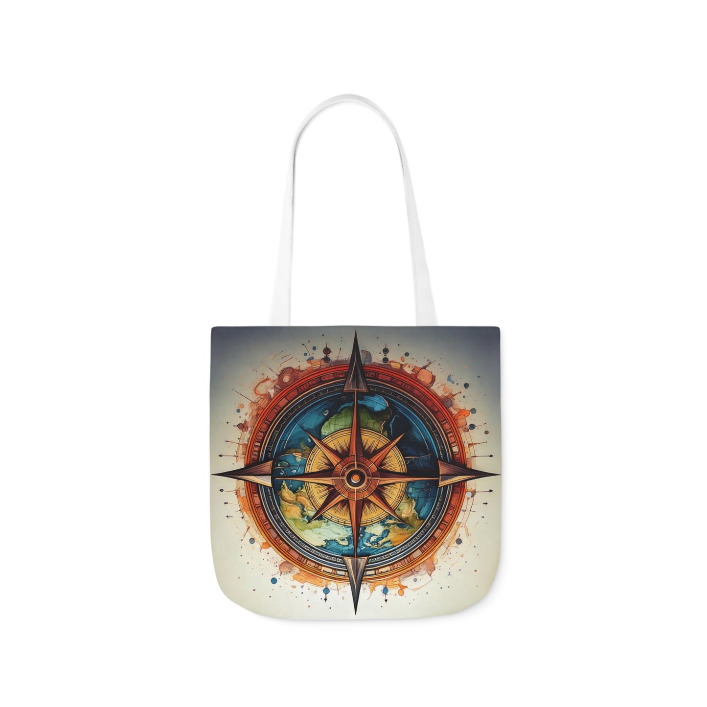 World Compass, Canvas Tote Bag.