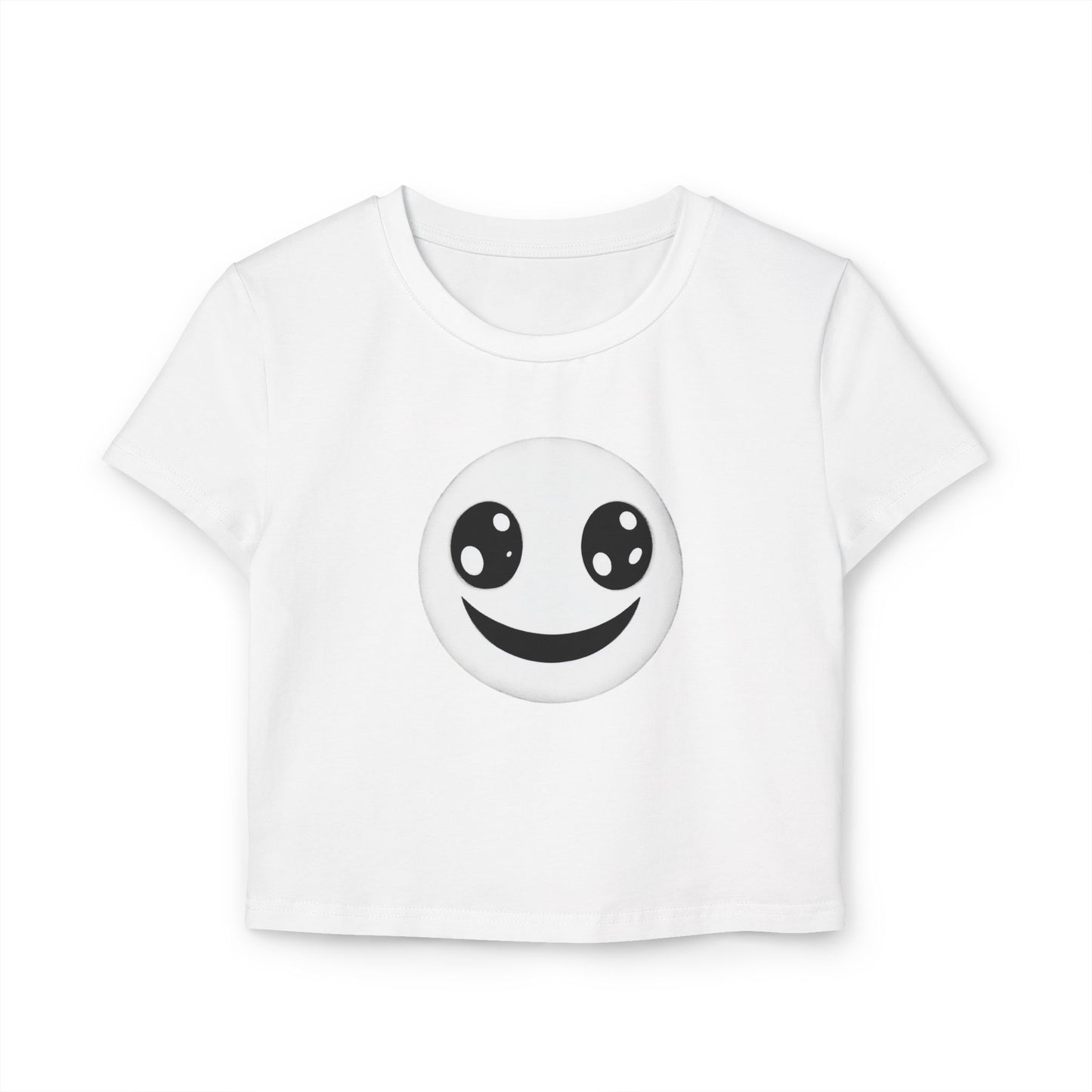 Smiley Face, Women's Baby Tee