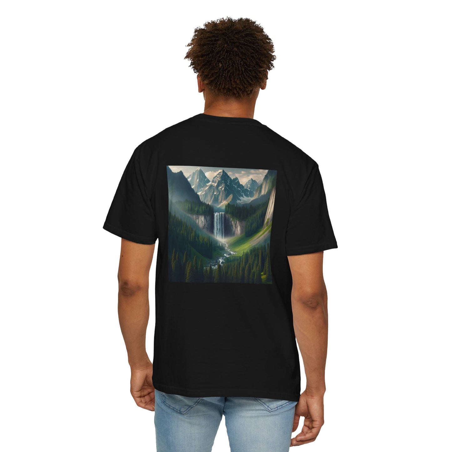 Hiking, Waterfall, Unisex T-shirt