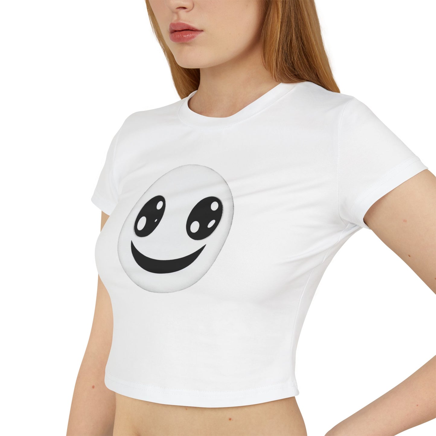 Smiley Face, Women's Baby Tee