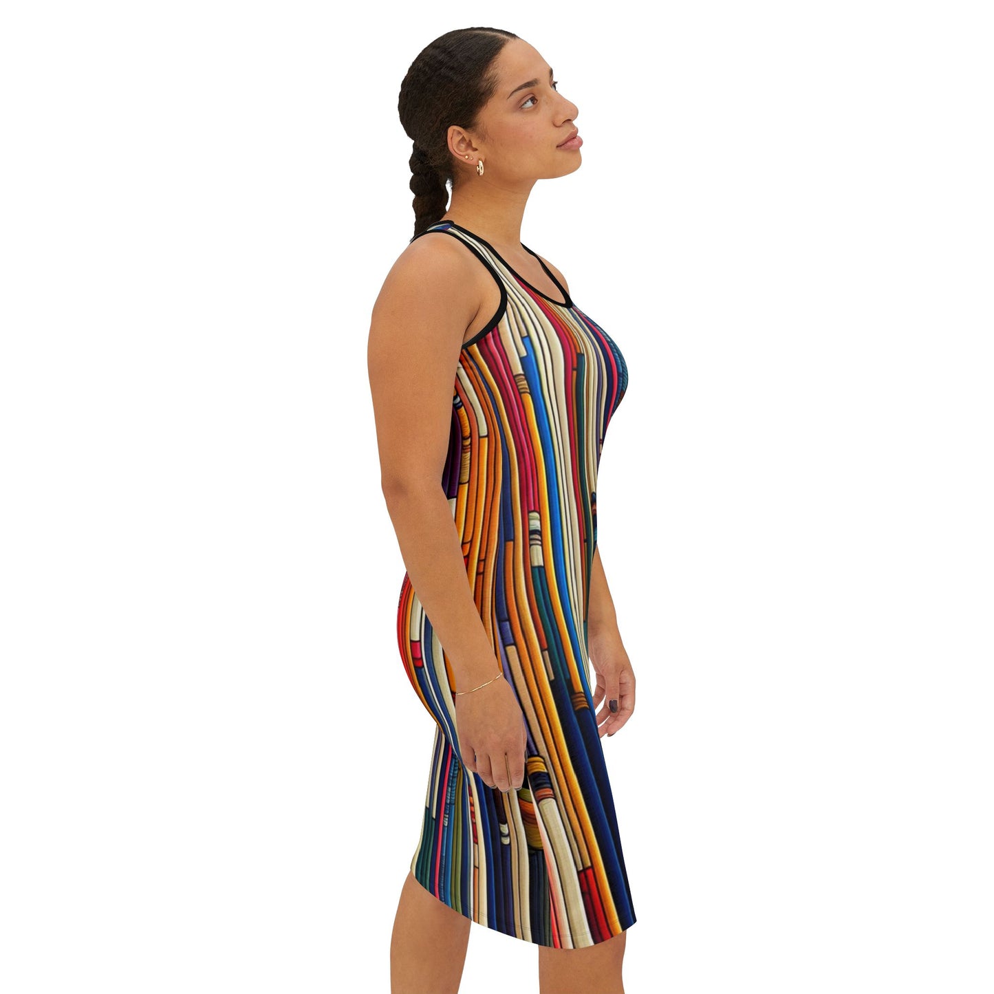 Women's Racerback Dress, Colour Stripes