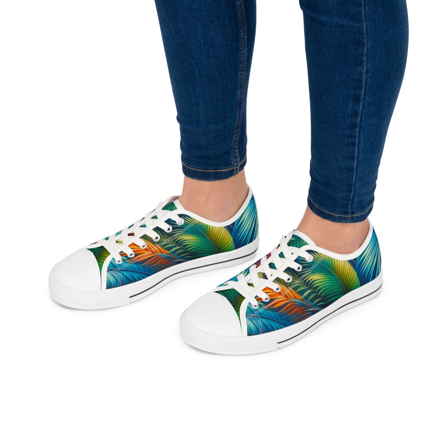 Tropical Leaf - Women's Low Top Sneakers