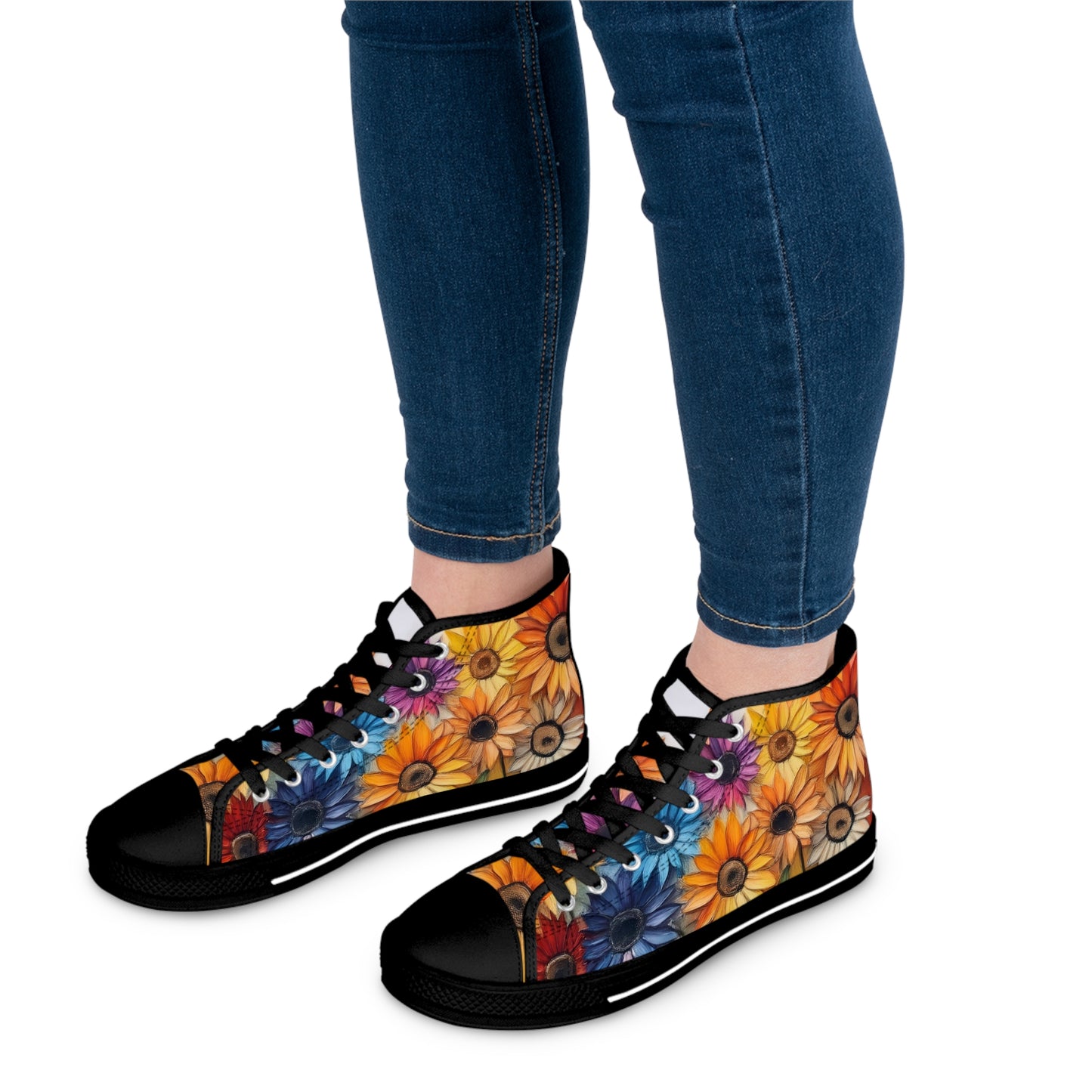 Floral High Top Sneakers for Women