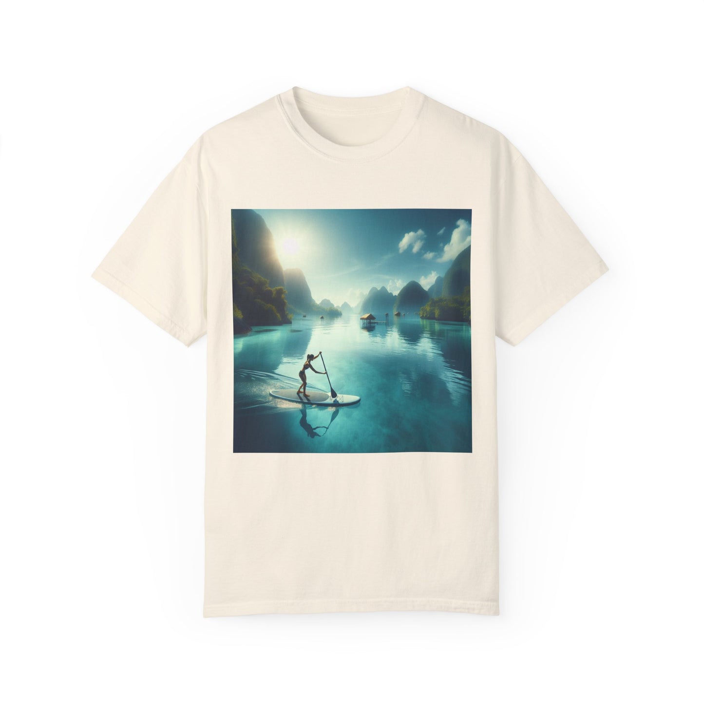 Paddle Boarding, Unisex Garment-Dyed T-shirt