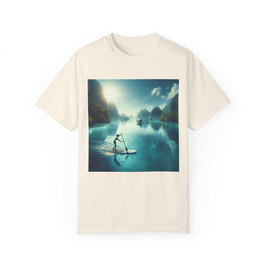 Paddle Boarding, Unisex Garment-Dyed T-shirt