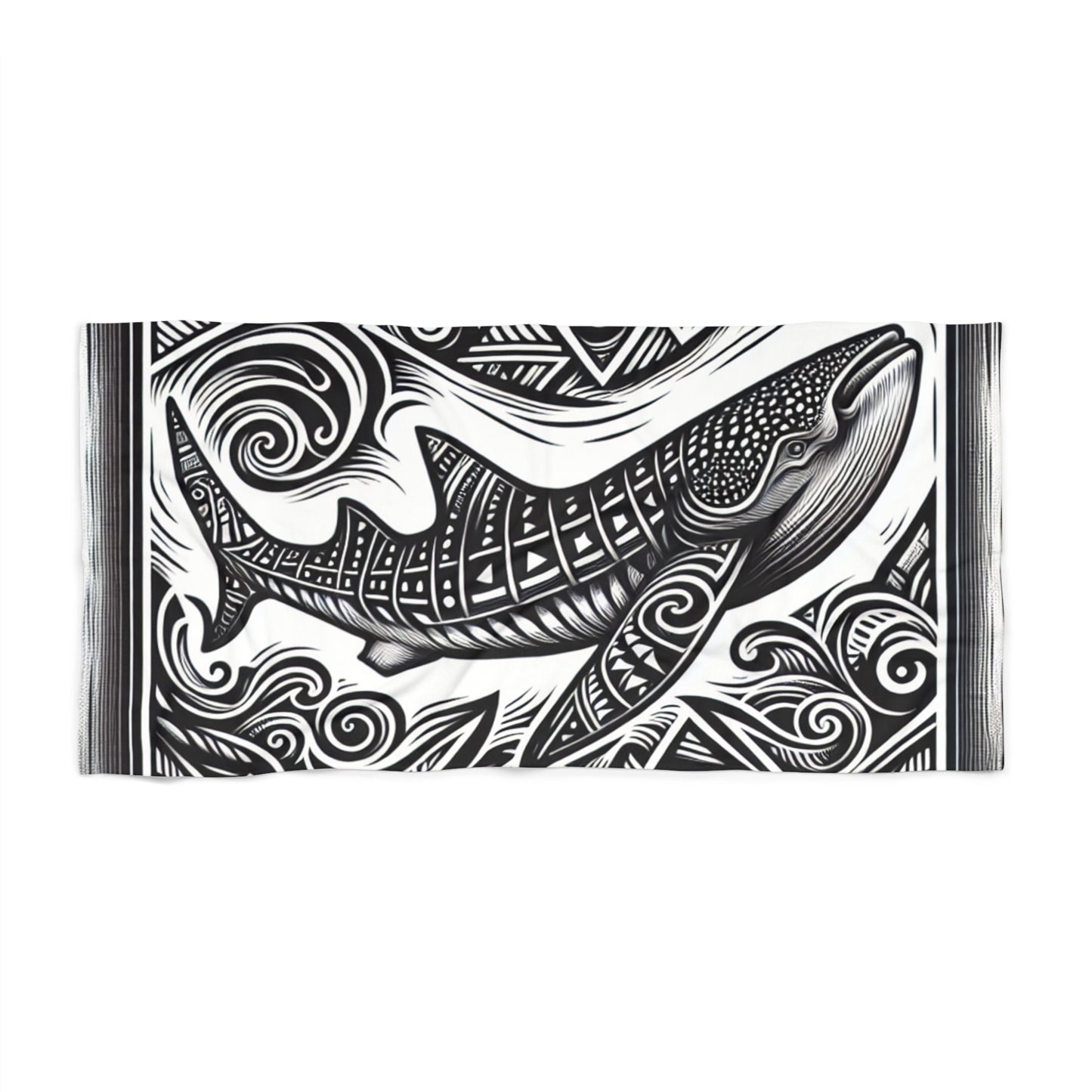 Whale Shark Art Beach Towel