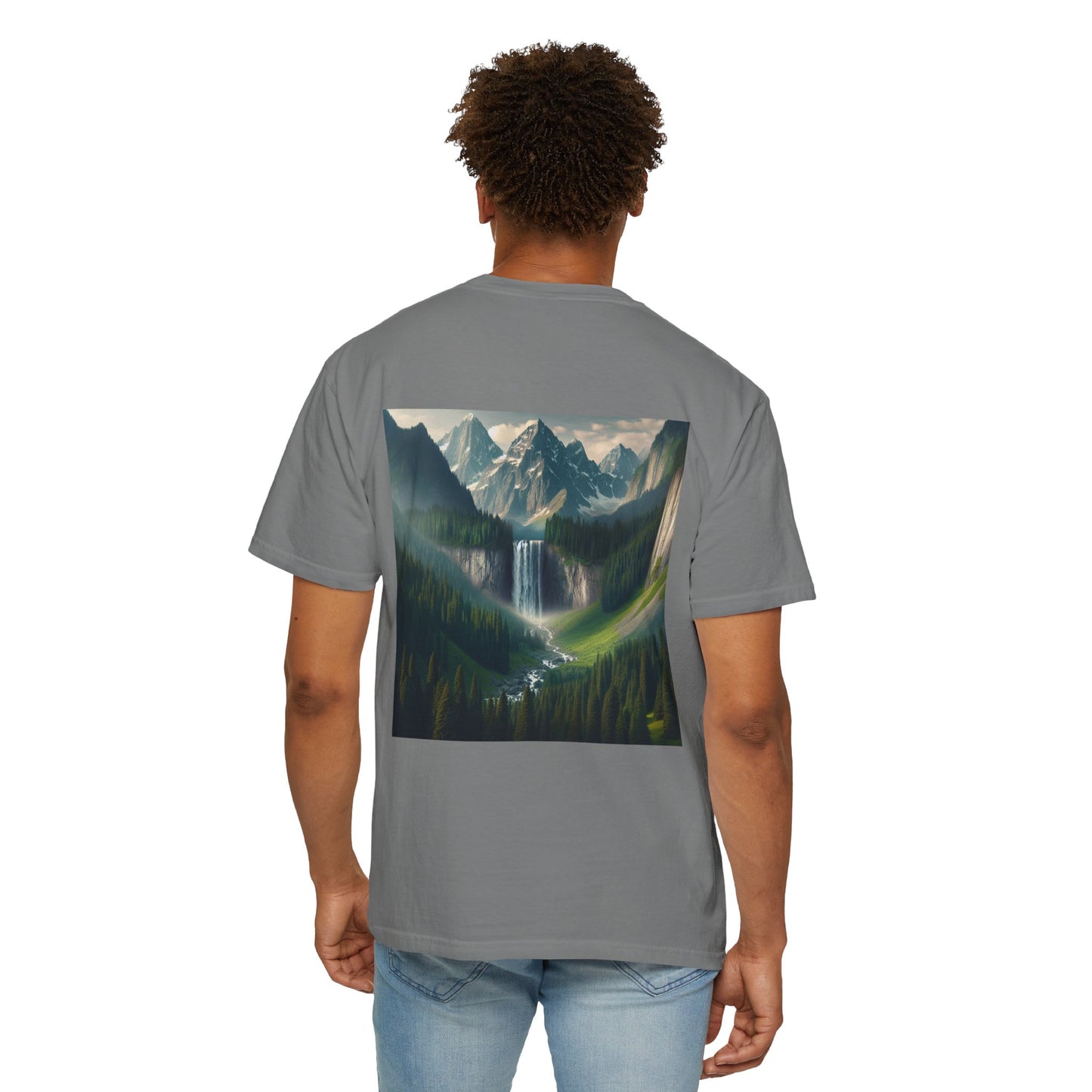 Hiking, Waterfall, Unisex T-shirt