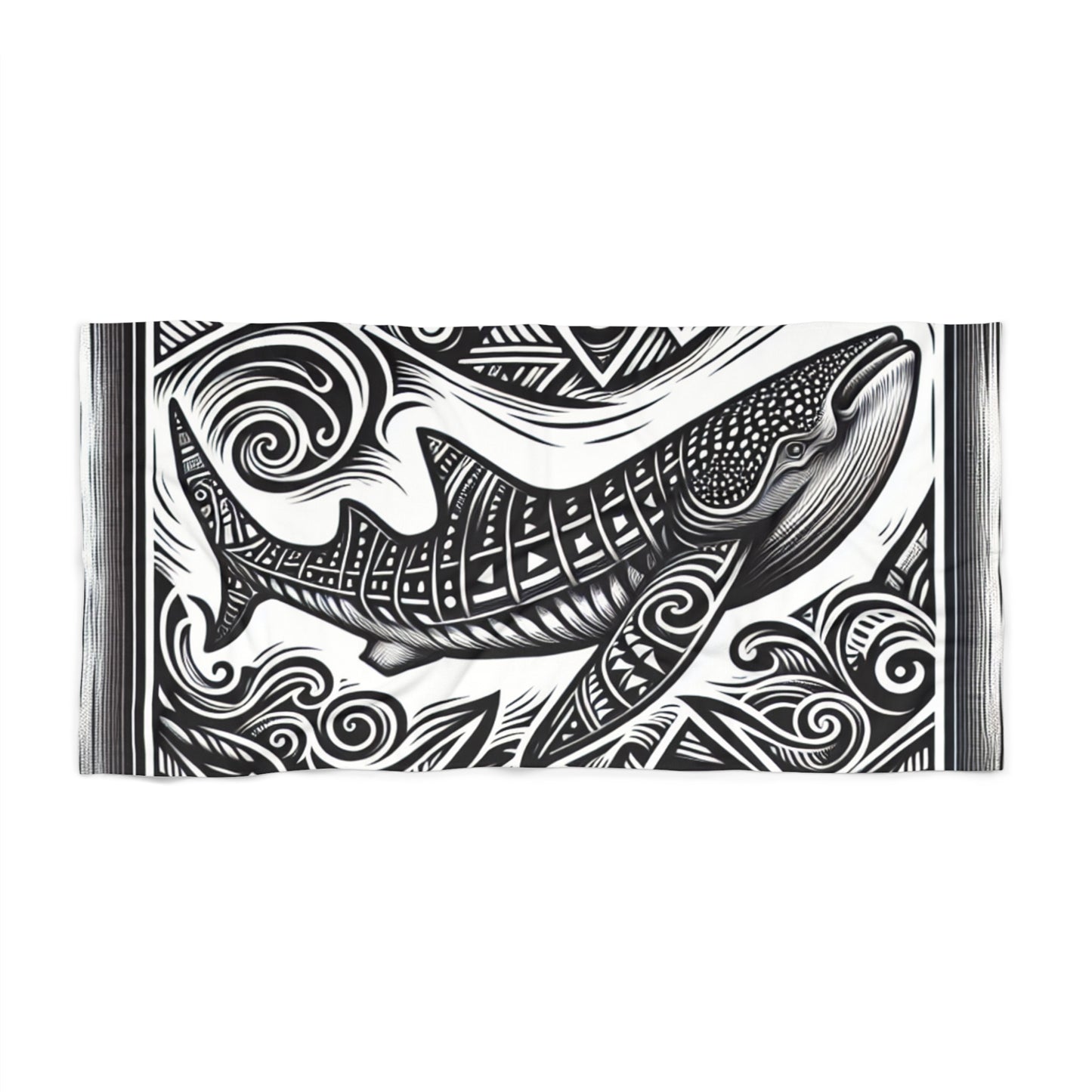 Whale Shark Art Beach Towel