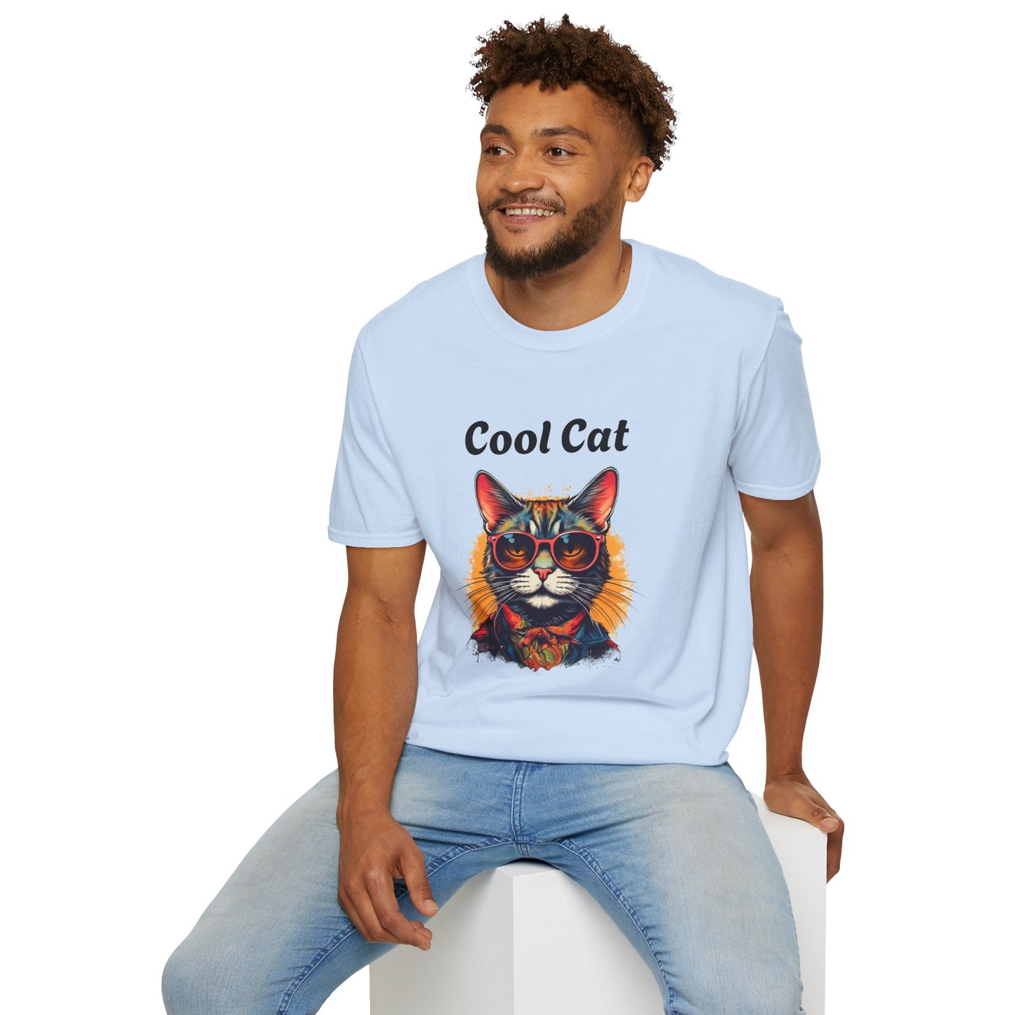 Cool Cat Unisex Softstyle T-Shirt