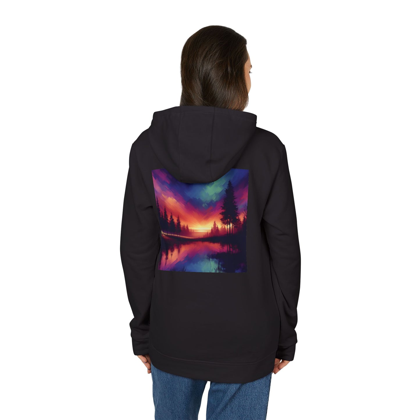 Adidas Unisex Fleece Hoodie,Abstract Sunrise,