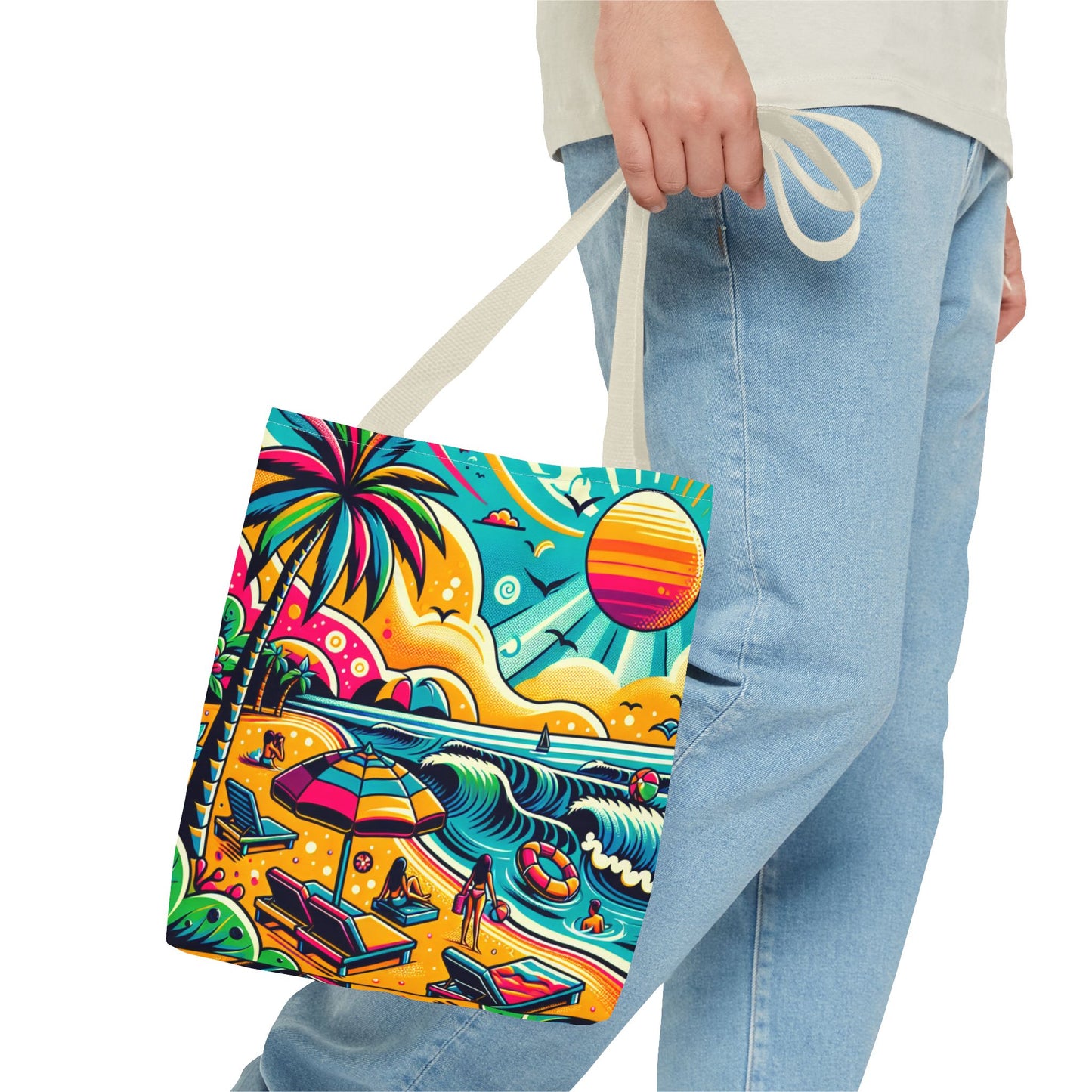 Tote Bag, Beach Print