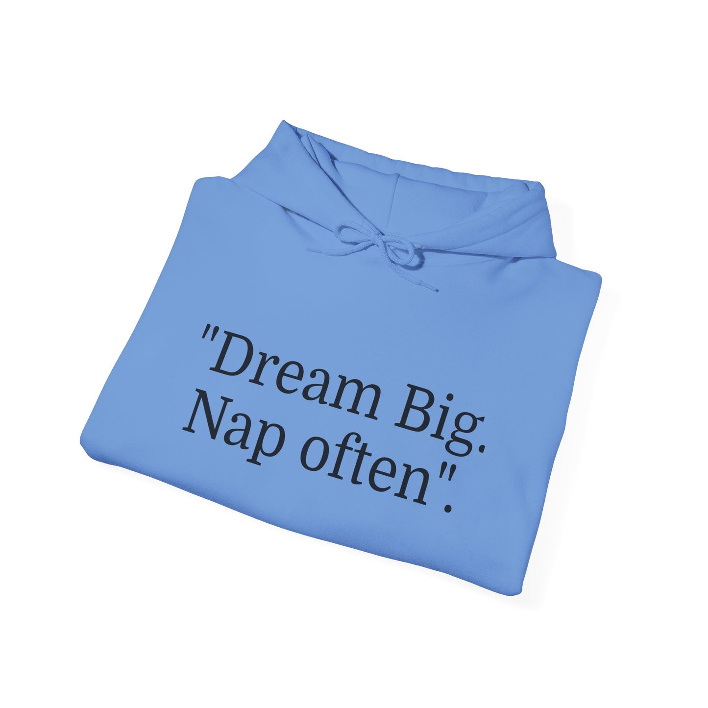 Hooded Sweatshirt, "Dream Big, Nap often"