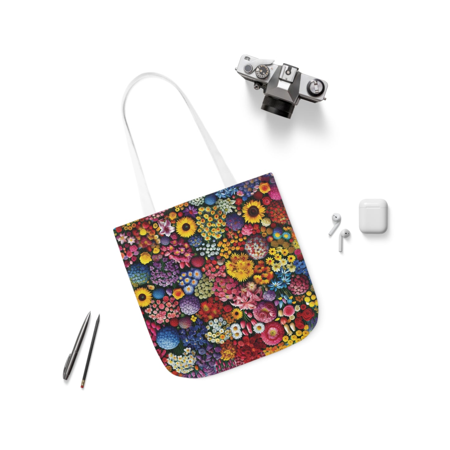 Canvas Tote Bag, Flowers