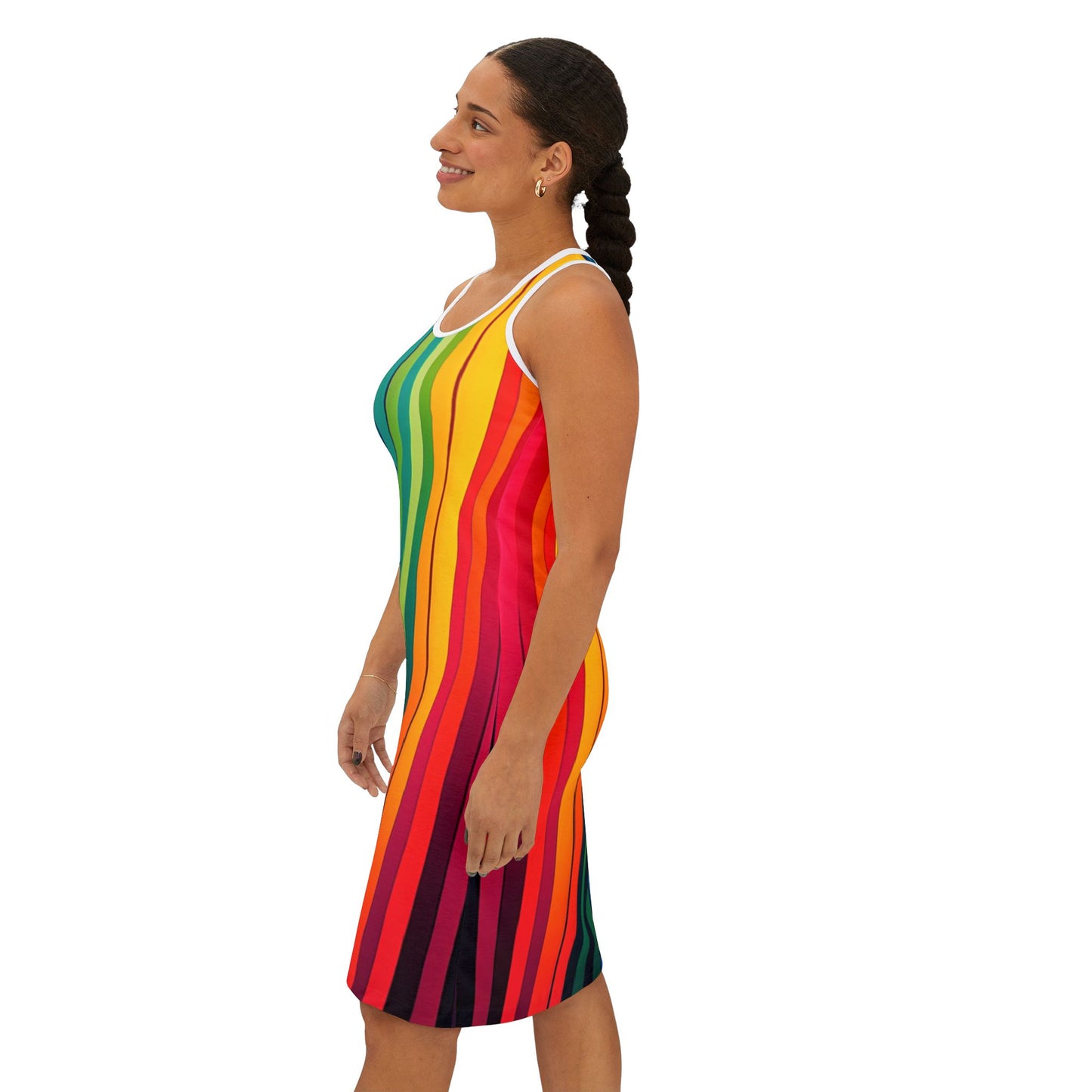 Women's Racerback Dress, Stripes