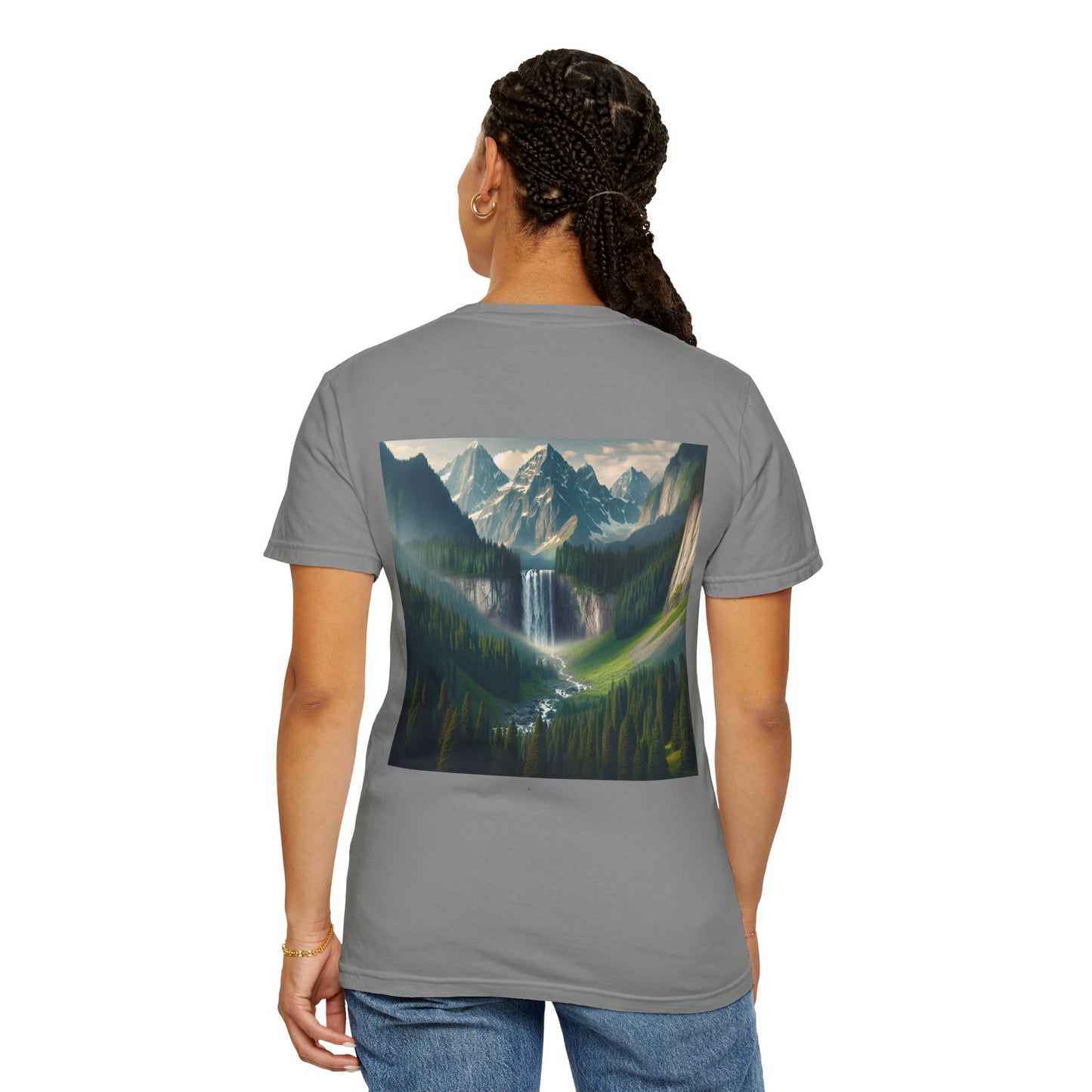 Hiking, Waterfall, Unisex T-shirt