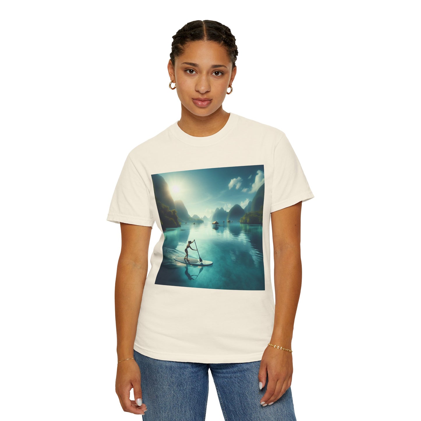 Paddle Boarding, Unisex Garment-Dyed T-shirt