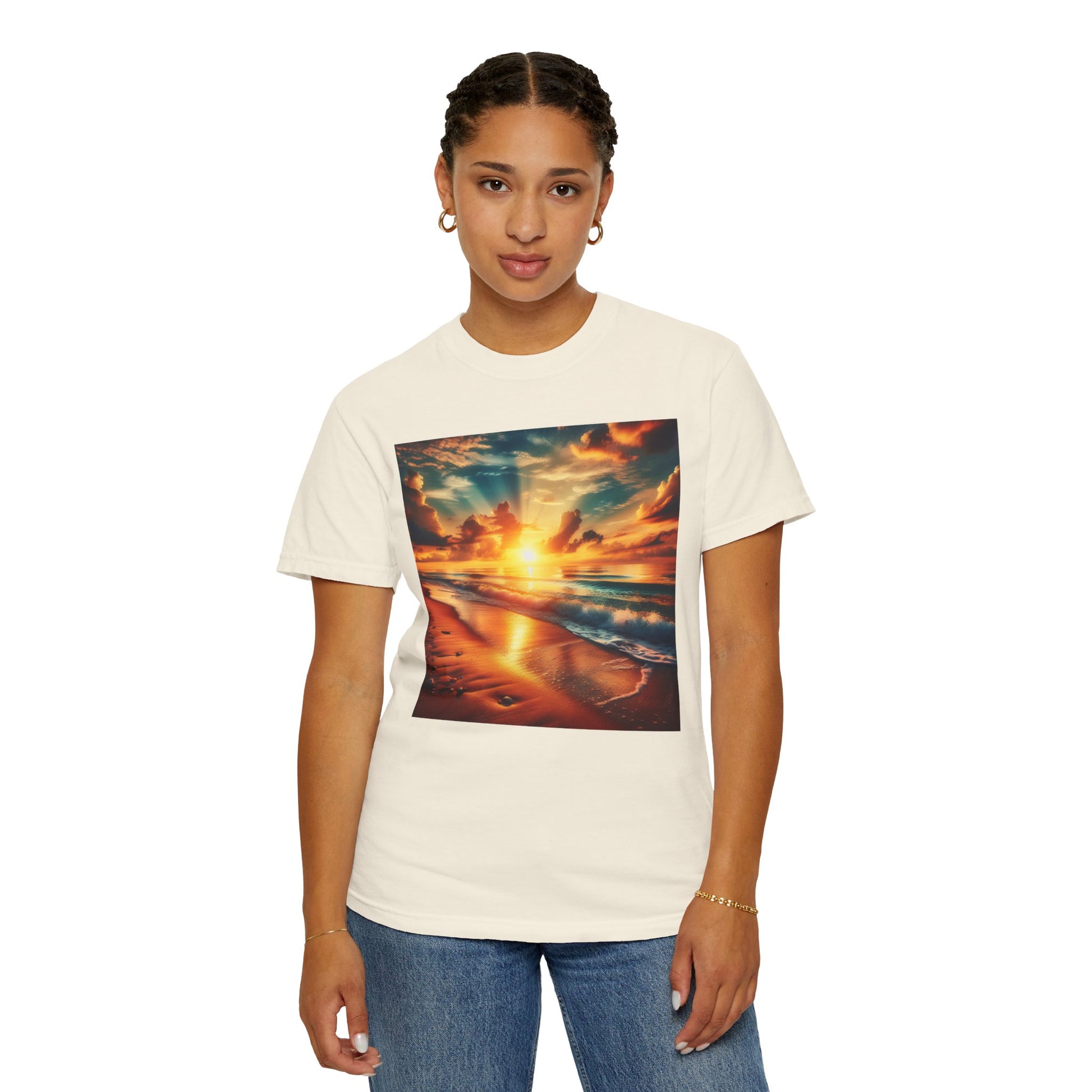 Sunrise at the beach, Unisex T-shirt - Original Prints Co