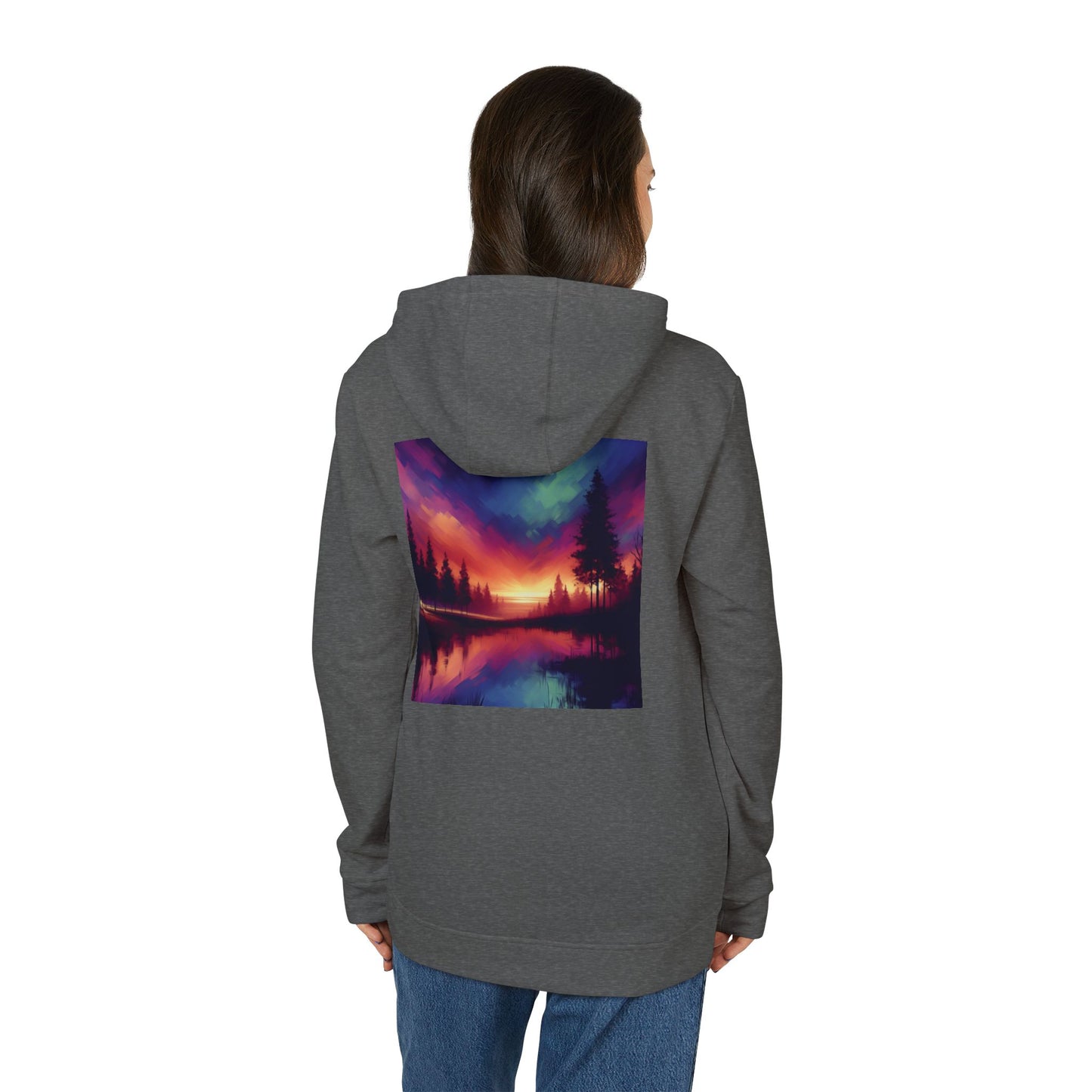 Adidas Unisex Fleece Hoodie,Abstract Sunrise,