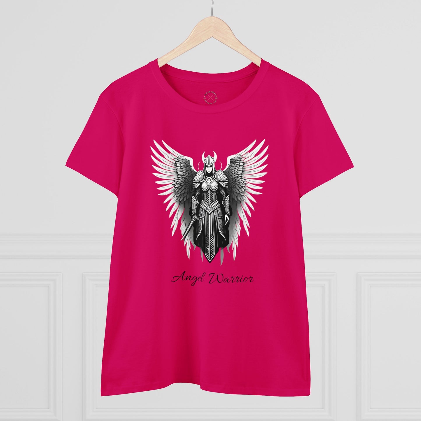 Women's Mid-weight Cotton Tee, Angel Warrior