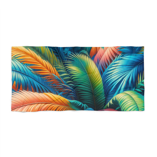 Vibrant Tropical Beach Towel