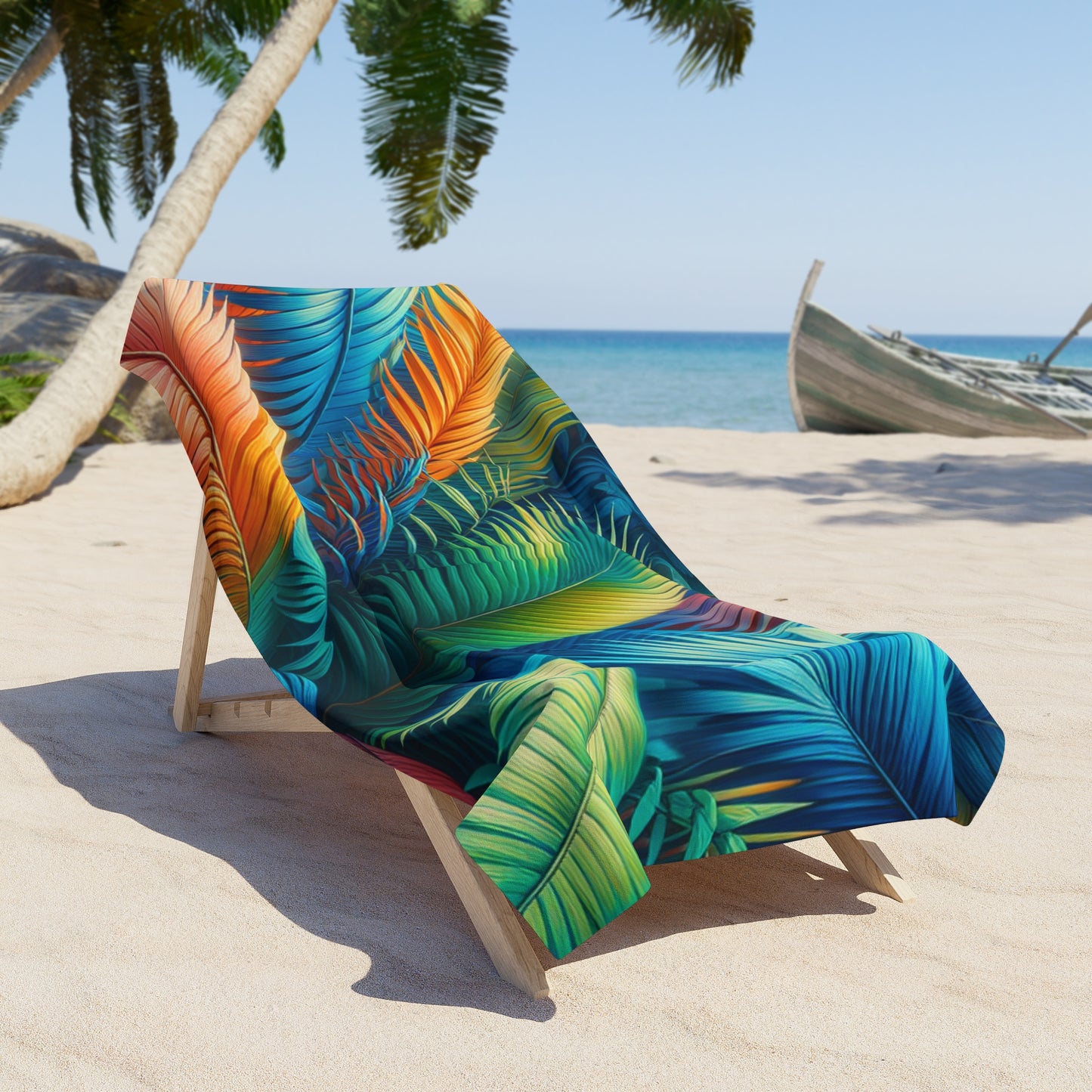 Vibrant Tropical Beach Towel