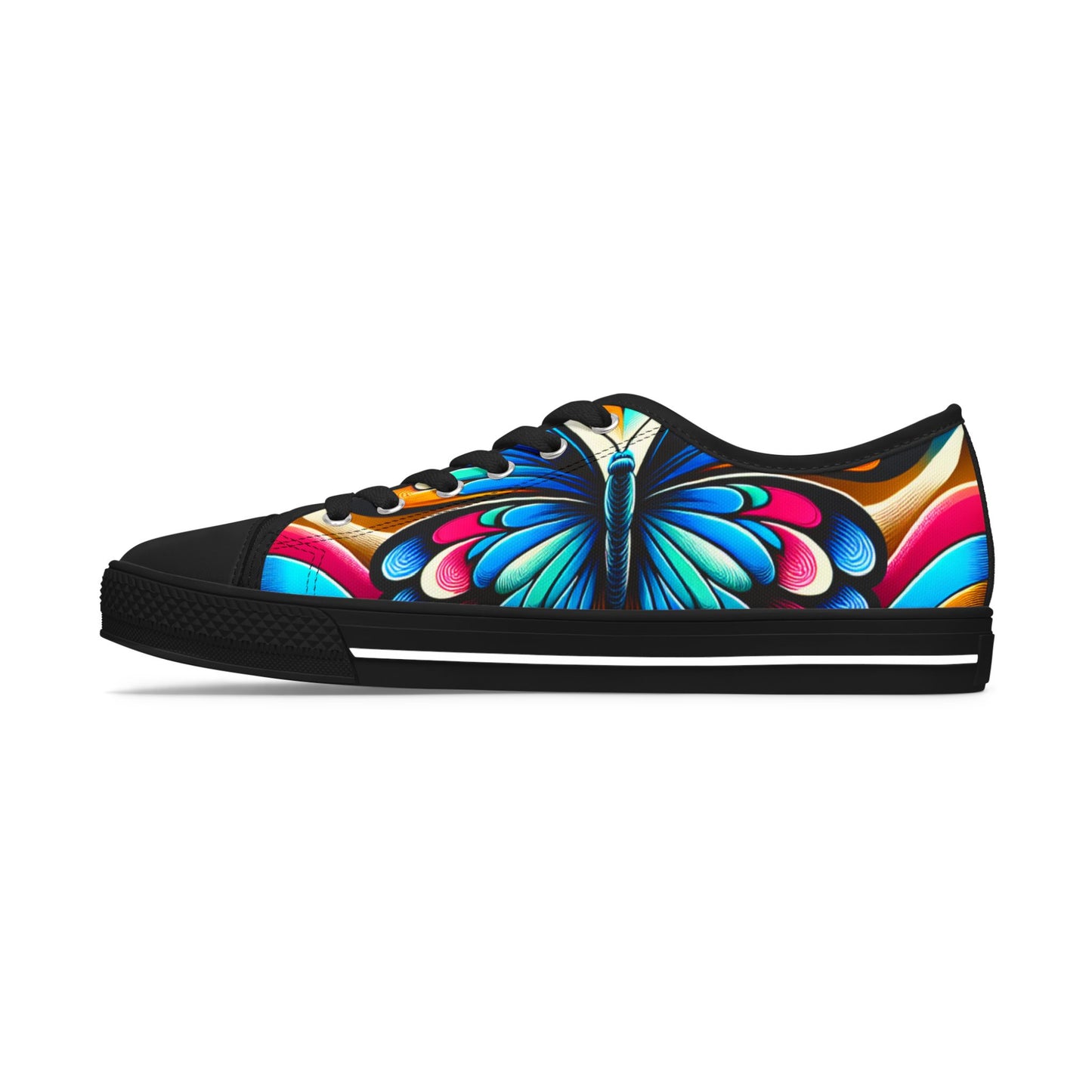 Colorful Butterfly Women's Low Top Sneakers