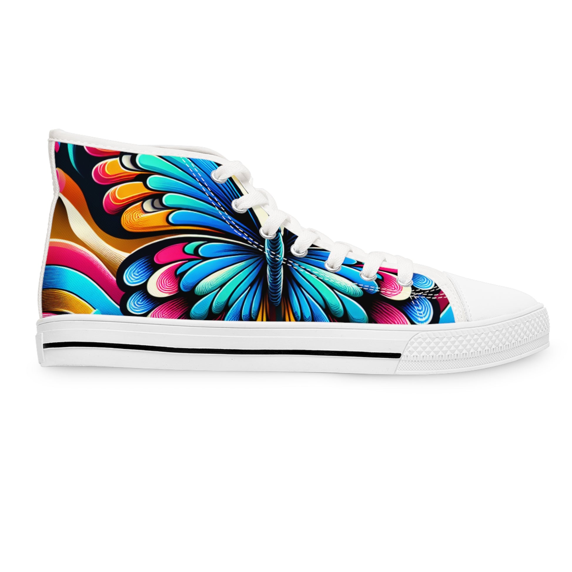 Colorful Butterfly High Top Sneakers for Women - Original Prints Co